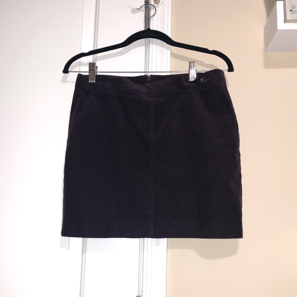 Banana Republic Dresses & Skirts - Banana republic dark purple corduroy mini skirt size 6